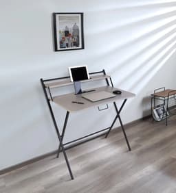 Futura Foldable Desk Standard (Grey) - FUTURA_4 in Mumbai by Woodware